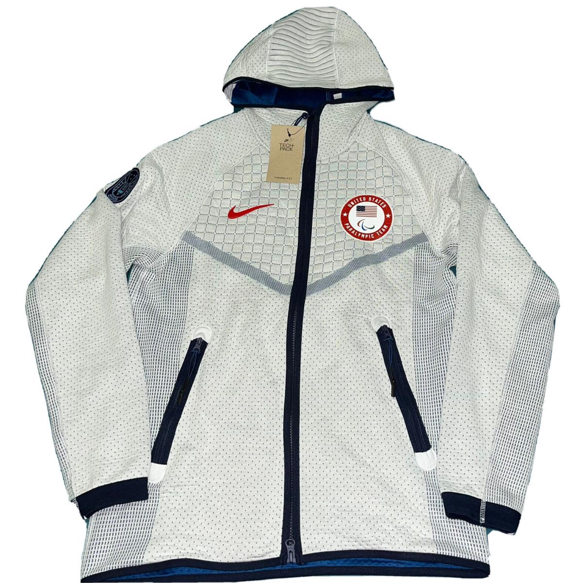 Nike Team Usa Paralympic Full Zip Hoodie Tech Pack Men s Size Small DJ5245-121