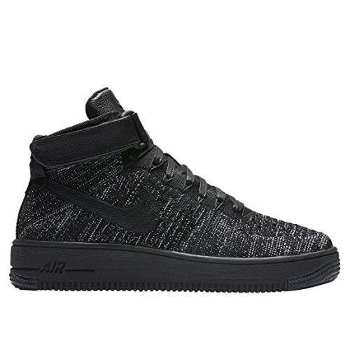 Nike Womens Flyknit Hi-top Fashion Sneakers 818018 002 SZ 5.5 22.5CM - Black