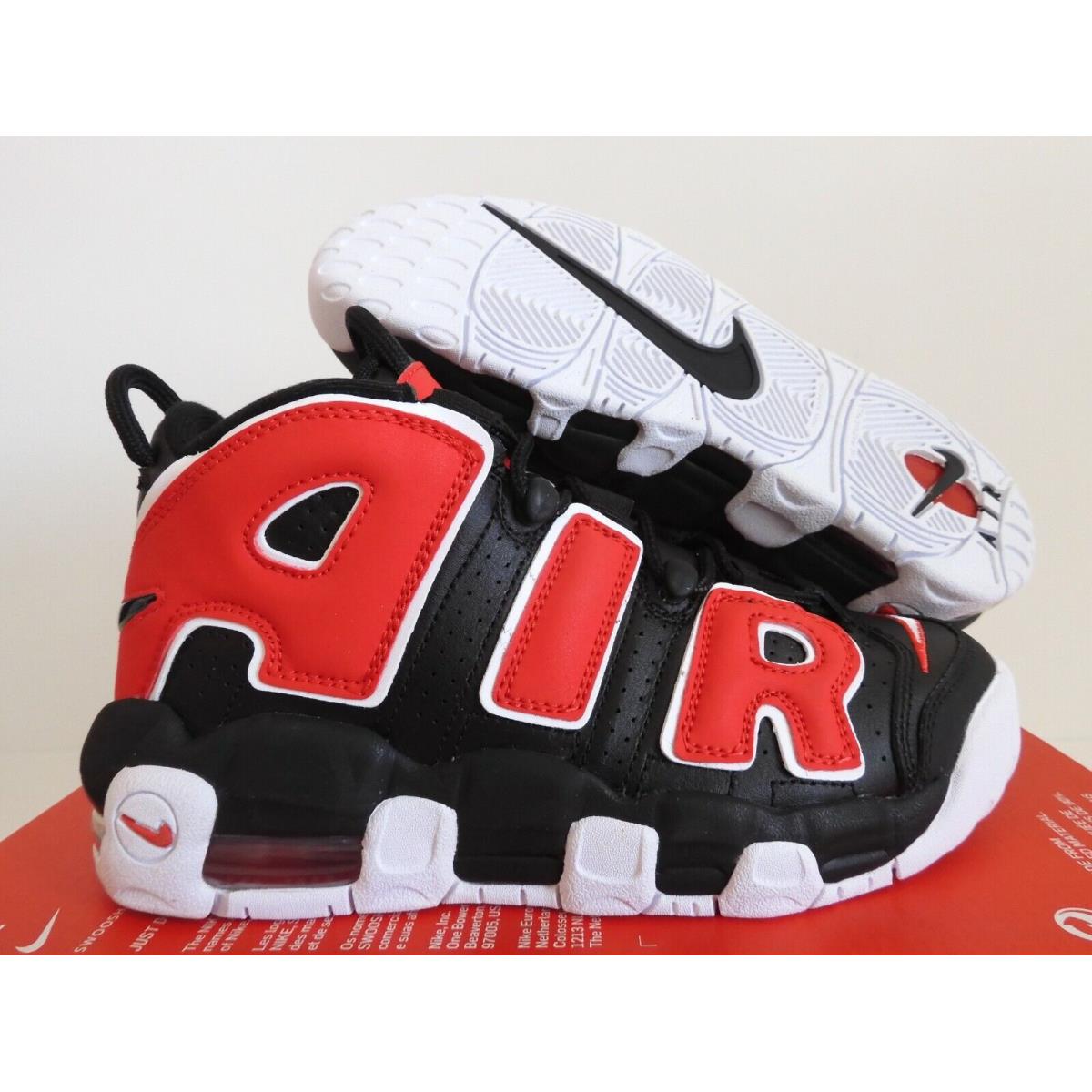 Nike Air More Uptempo GS Bred Black-university Red SZ 4.5Y DM3190-001