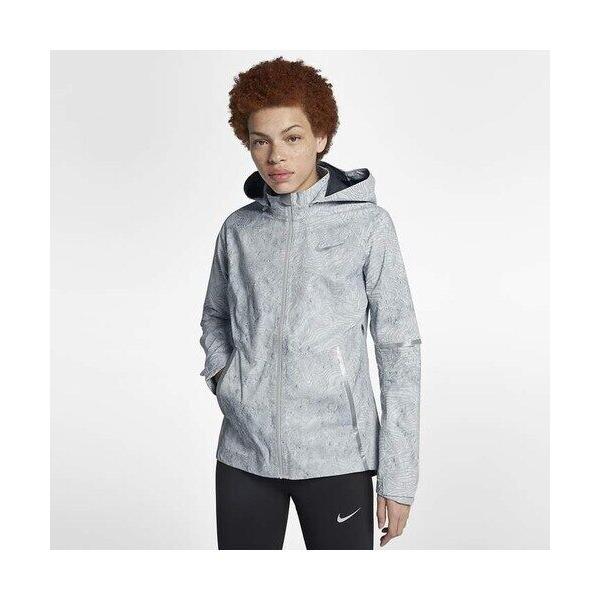 Nike Women`s Aeroshield Reflective Jacket Grey Sz M 876833-065