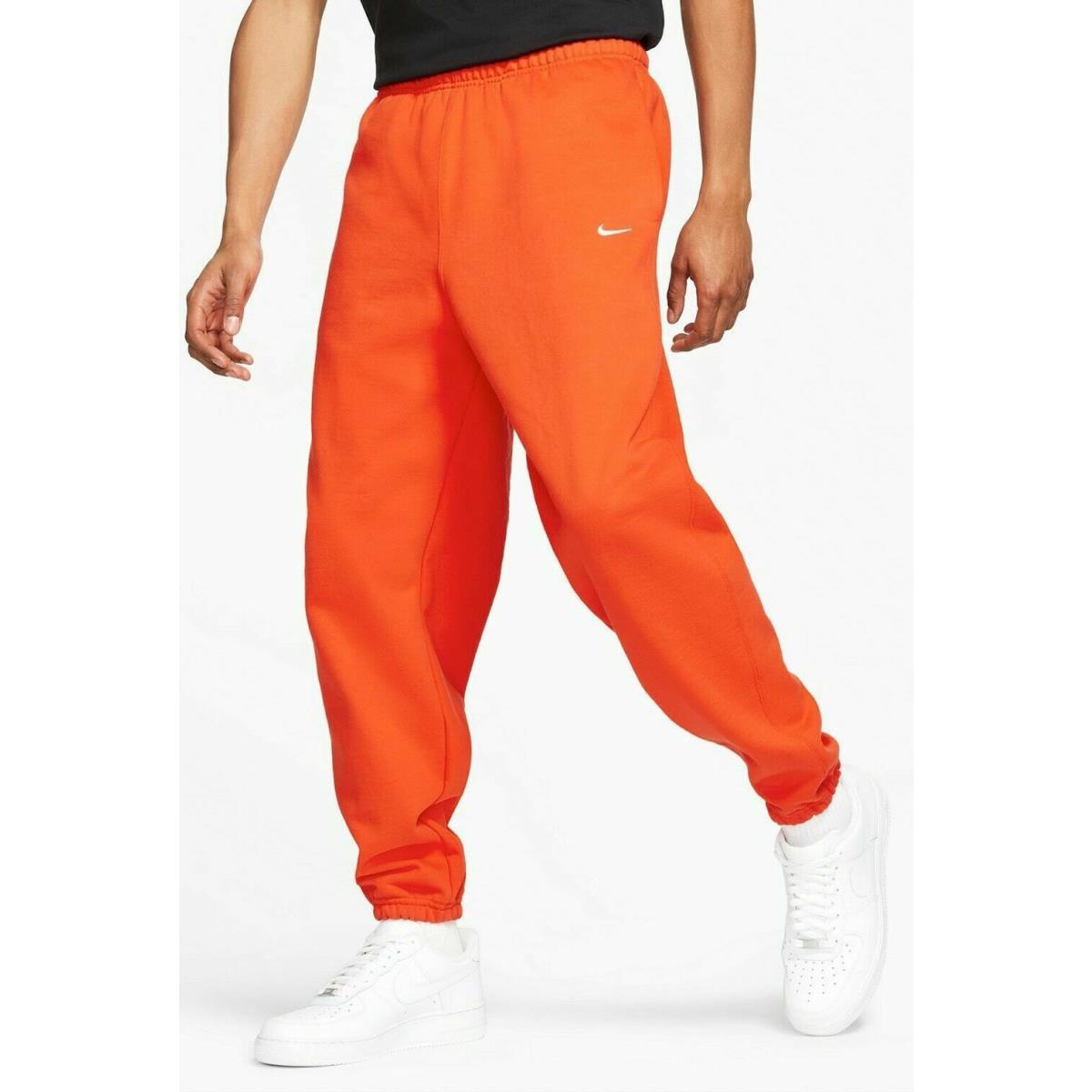 Nike Made in Usa Fleece Pants Joggers Sweatpants CQ4005 891 Orange Mens S SporTipTop