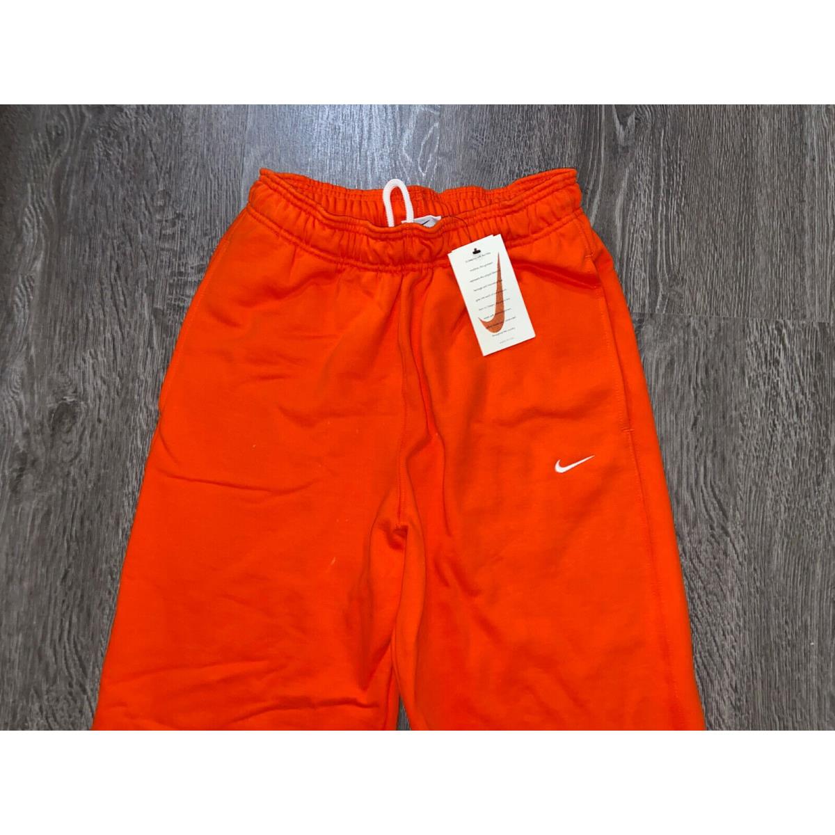 Nike Made in Usa Fleece Pants Joggers Sweatpants CQ4005-891 Orange Mens S