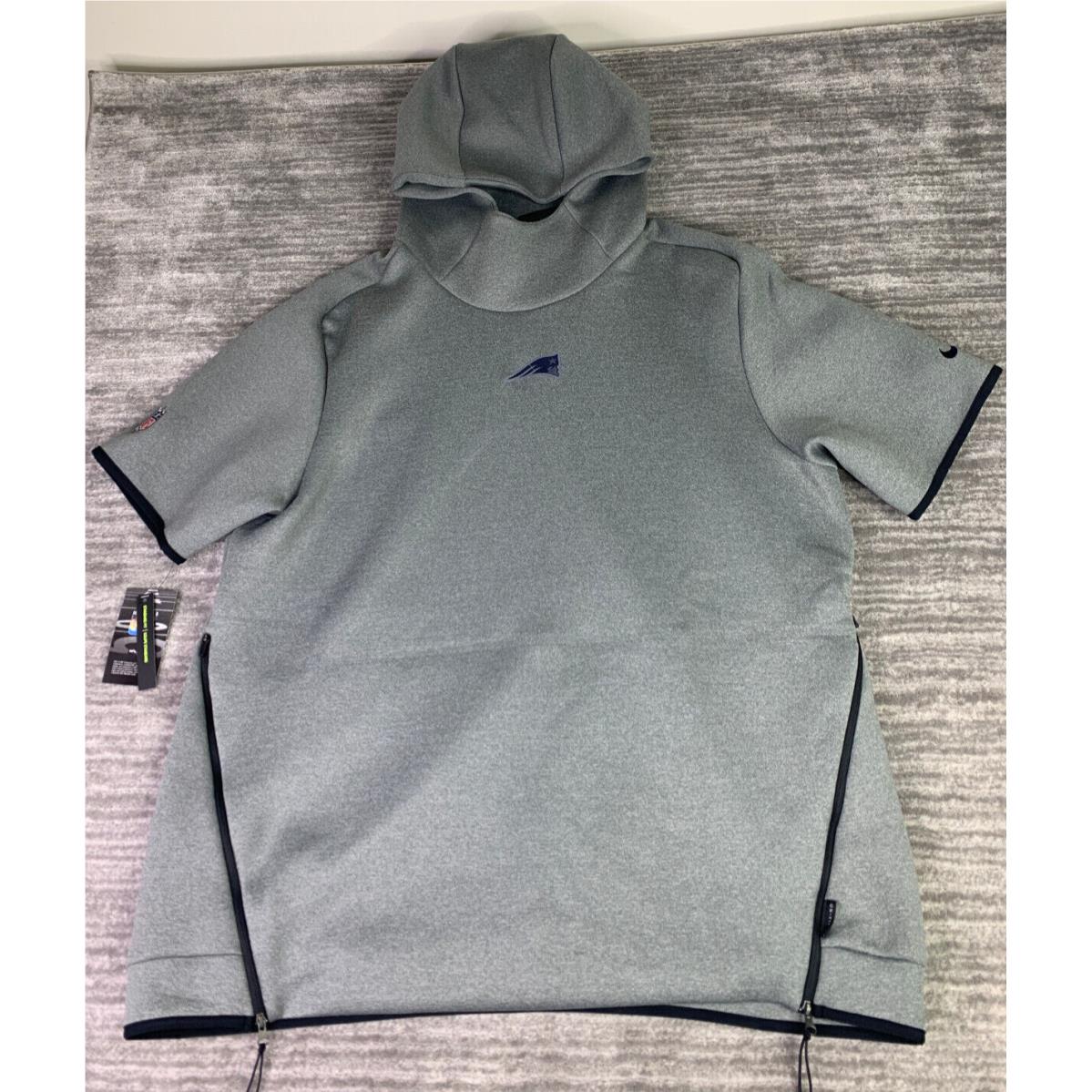 England Patriots Sweater Hoodie Mens Extra Large Nike Short Sleeve Belichick