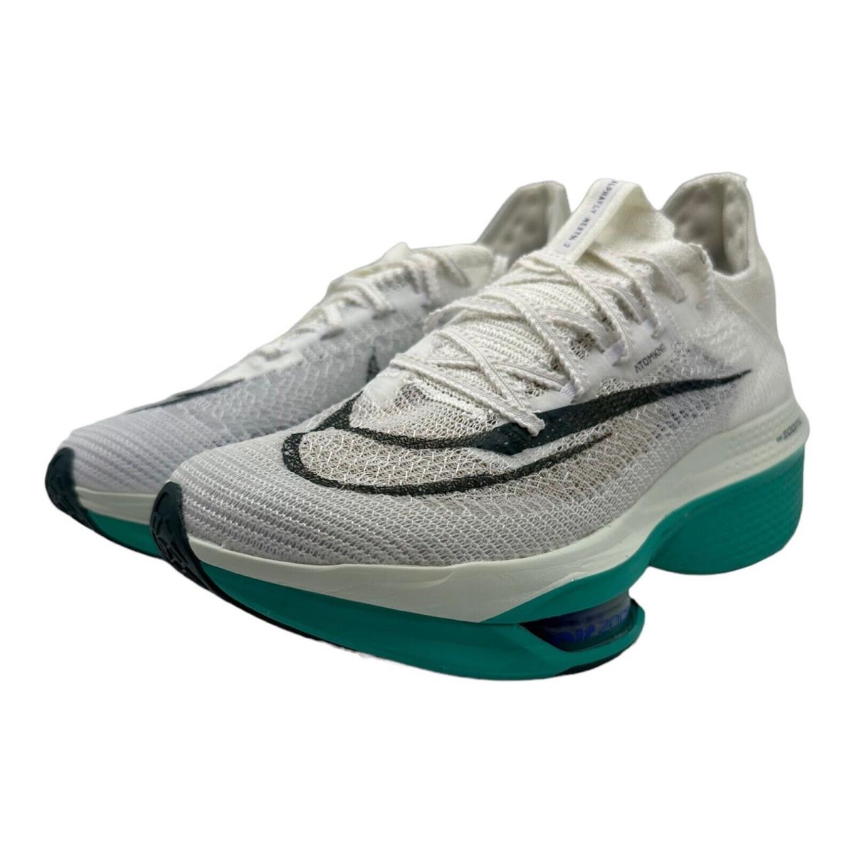 Nike Air Zoom Alphafly Next% 2 `white Clear Jade` DN3555-100 Men`s Size 6 / W7.5 - White