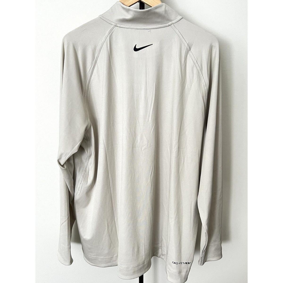 Nike Tour Dri-fit Adv 1/2-Zip Long Sleeve Golf Top XL Light Bone FD5833-072