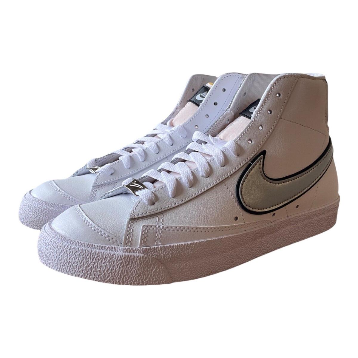 Nike Blazer Mid 77 Essential `white Metallic Silver` DH0070-100 Womens Size 5.5 - Brown