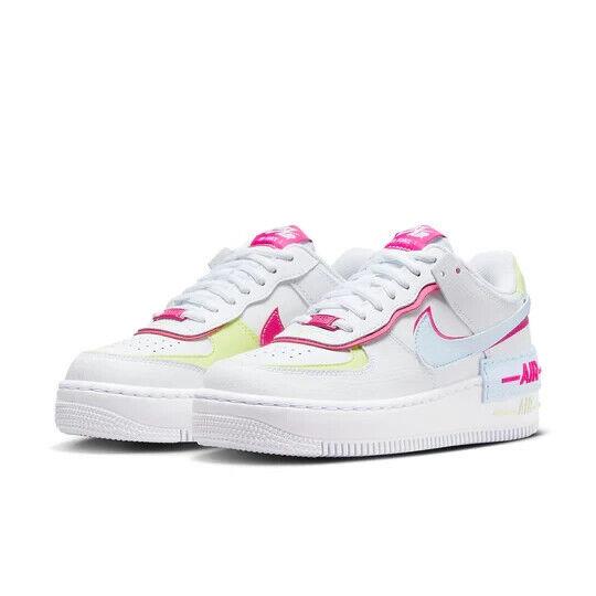 Nike Air Force 1 AF1 Shadow Womens Size 11.5 Shoes FQ8885 100 Pink Yellow - Multicolor