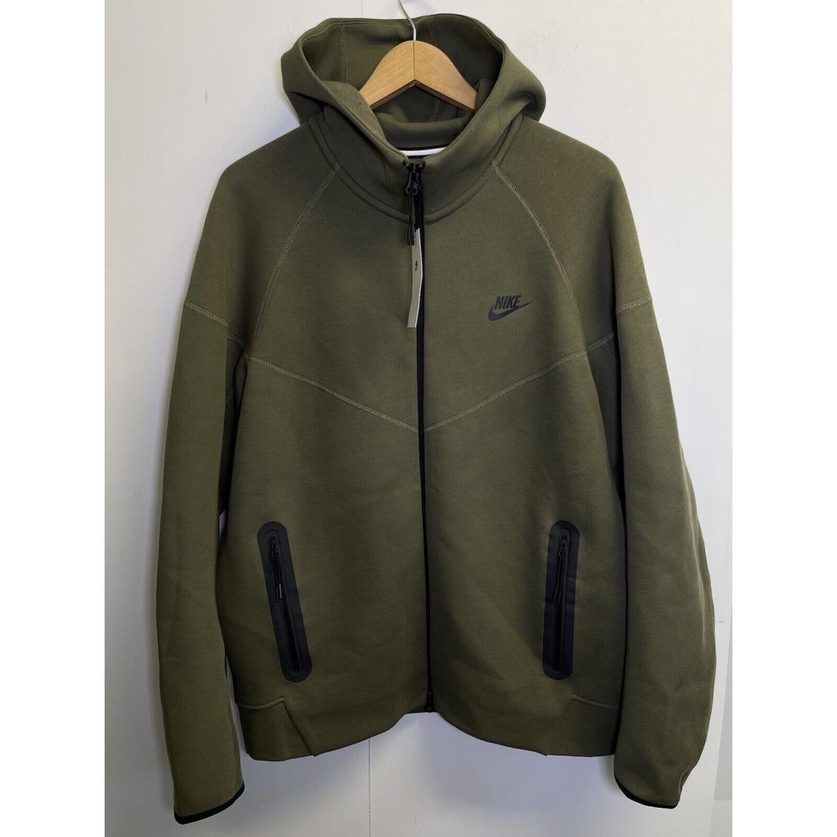 Nike Tech Fleece Full Zip Windrunner Hoodie Men s L Jacket Green FB7921-222