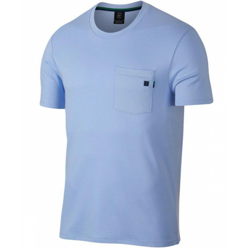 Nike M Men`s RF Roger Federer Tennis T-shirt-aluminum Blue AH6764-450