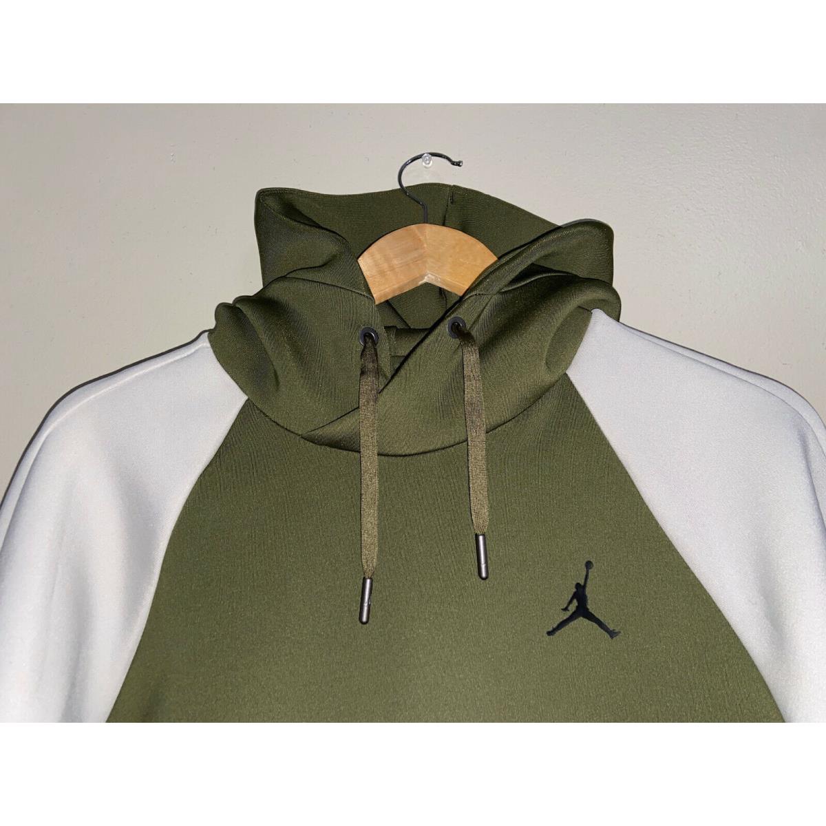 Nike Jordan Jumpman Flight Tech Diamond Hoodie Jacket Olive AA1488-395 Size M