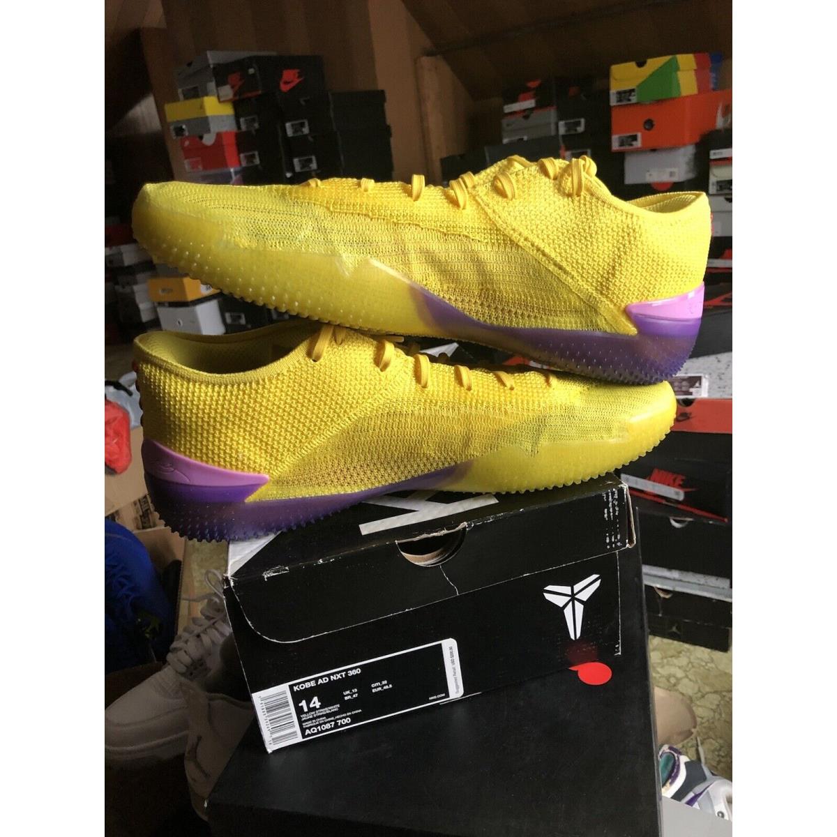 Nike Kobe Nxt 360 Yellow Strike - Usa Mens Size 14 - Lakers Bruce Lee