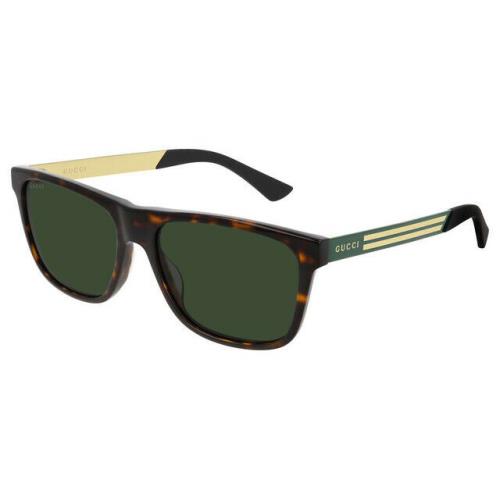 Gucci Men Sunglasses GG0687S 003 Havana/green Lens Design 5mm