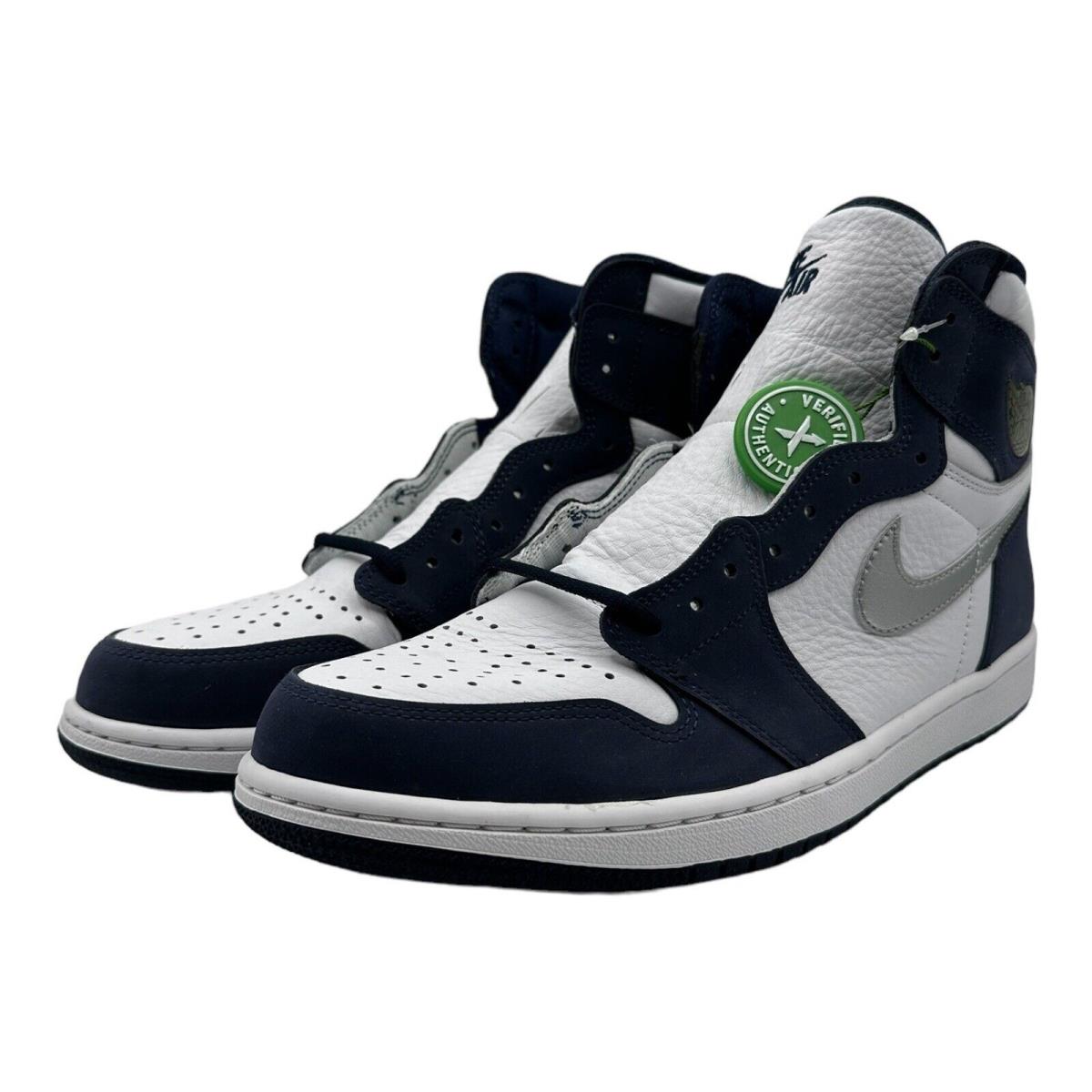 Nike Air Jordan 1 Retro High Co.jp Midnight Navy 2020 DC1788-100 Mens Size 11.5 - White/Midnight Navy/Metallic Silver