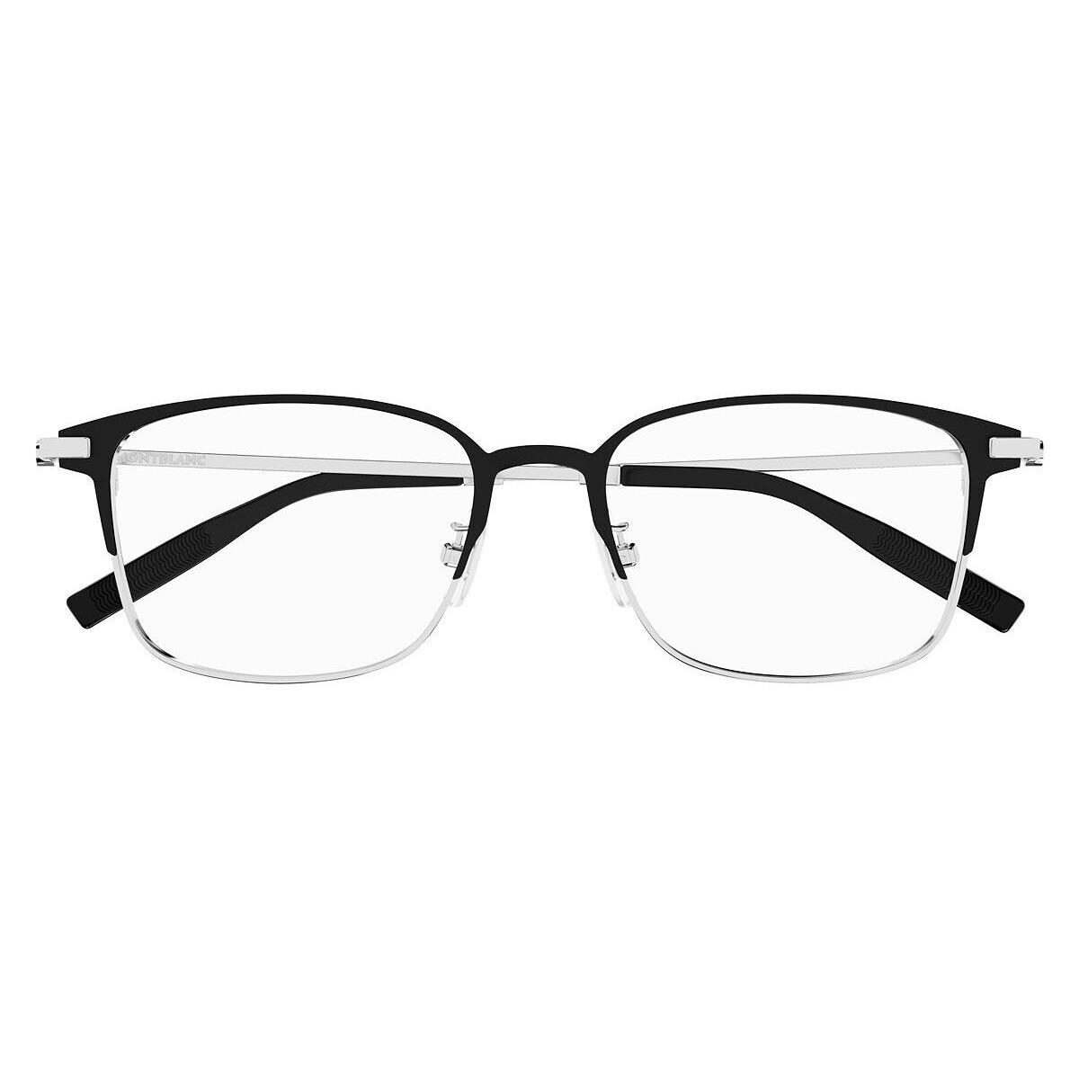 Montblanc MB0314OA Eyeglasses Men Black/silver 54mm