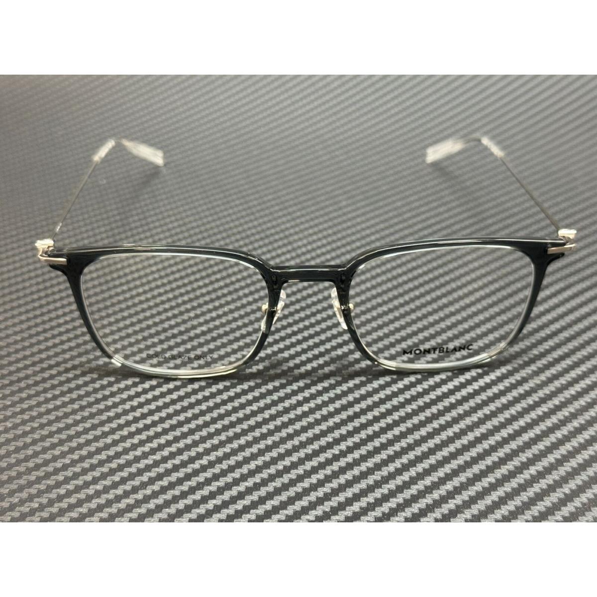 Montblanc Mont Blanc MB0100O 001 Grey Rectangle Men`s 52 mm Eyeglasses