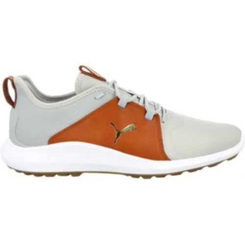 Puma Men`s Ignite Fasten8 Crafted Golf Shoes - Color - High Rise / Gold / Leather Brown