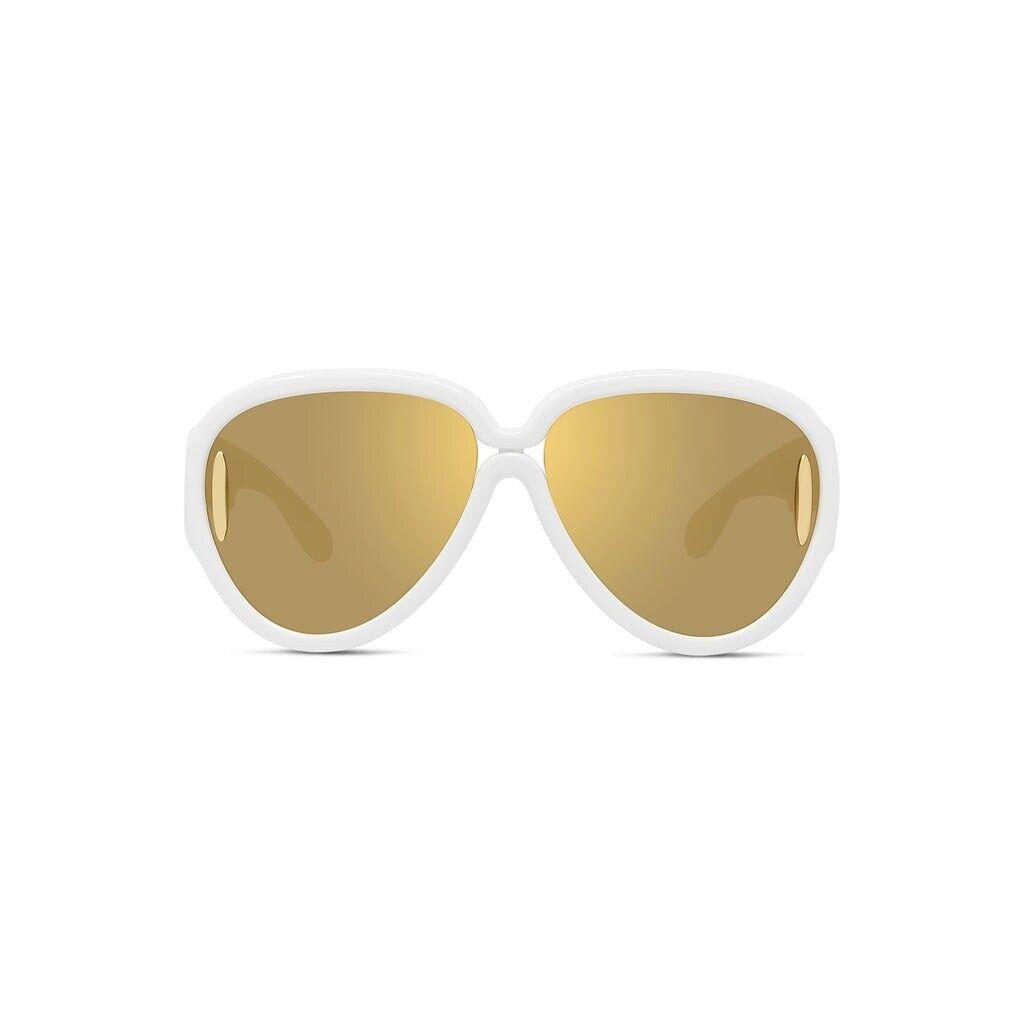 Loewe LW 40132I 25G Paula`s Ibiza Wave Aviator Ivory Gold Mirror Sunglasses