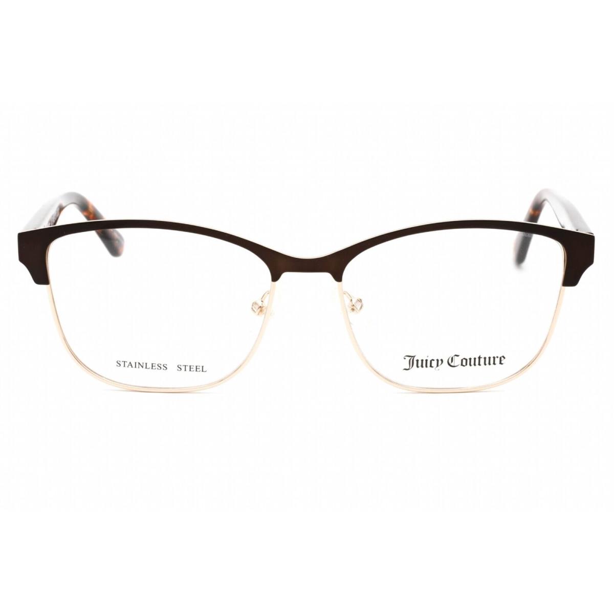 Juicy Couture Women`s Eyeglasses Brown Cat Eye Full Rim Frame JU 220 009Q 00