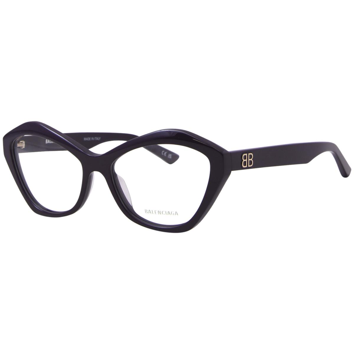 Balenciaga BB0341O 003 Eyeglasses Women`s Violet Full Rim Cat Eye 56mm