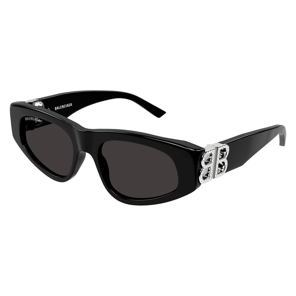 Balenciaga BB0095S Sunglasses Women Black/silver 53mm