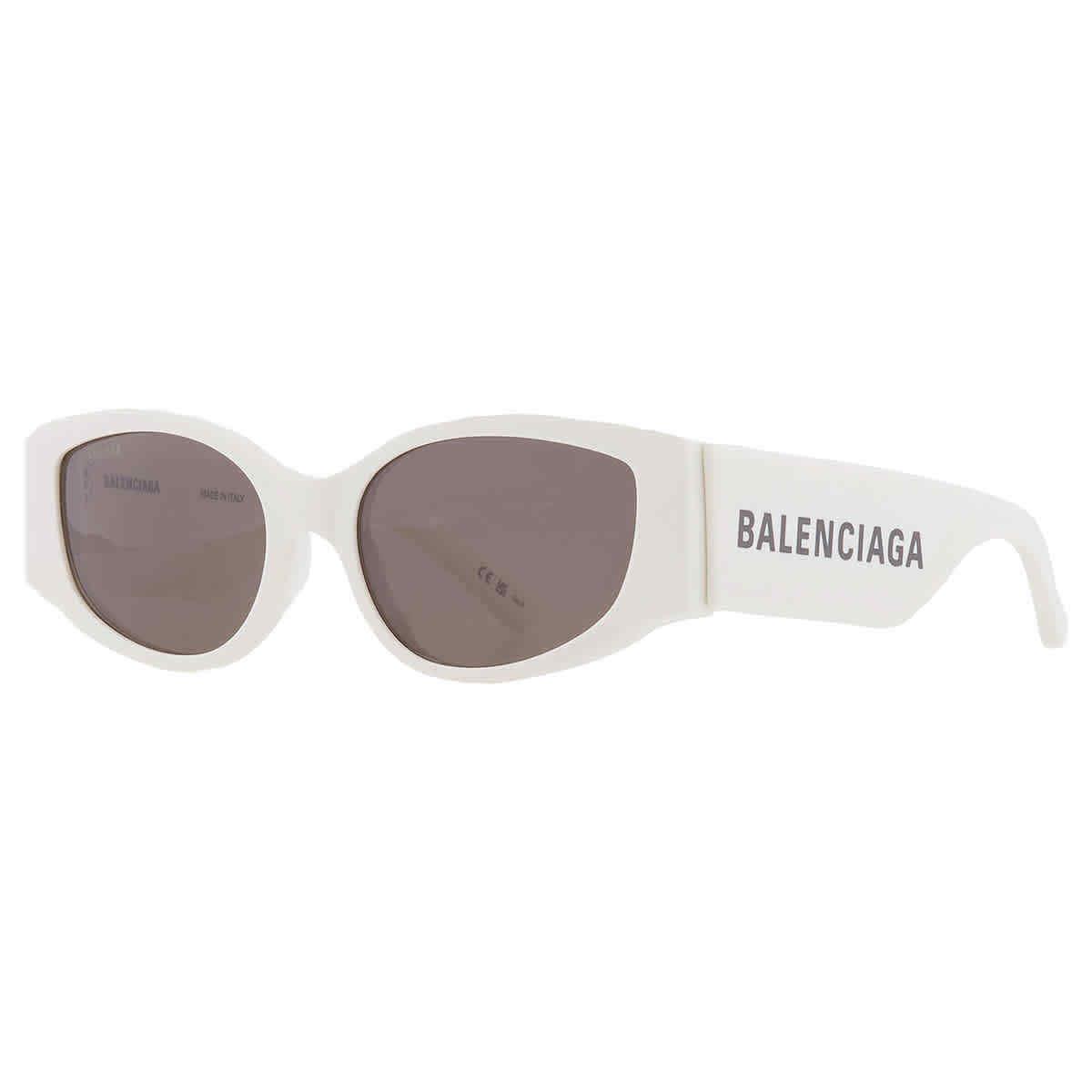 Balenciaga Grey Irregular Ladies Sunglasses BB0258S 012 56 BB0258S 012 56