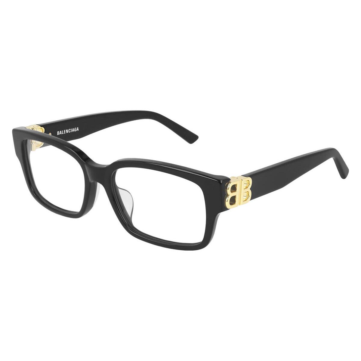 Balenciaga BB0105O Eyeglasses Women Gold Rectangle 54mm