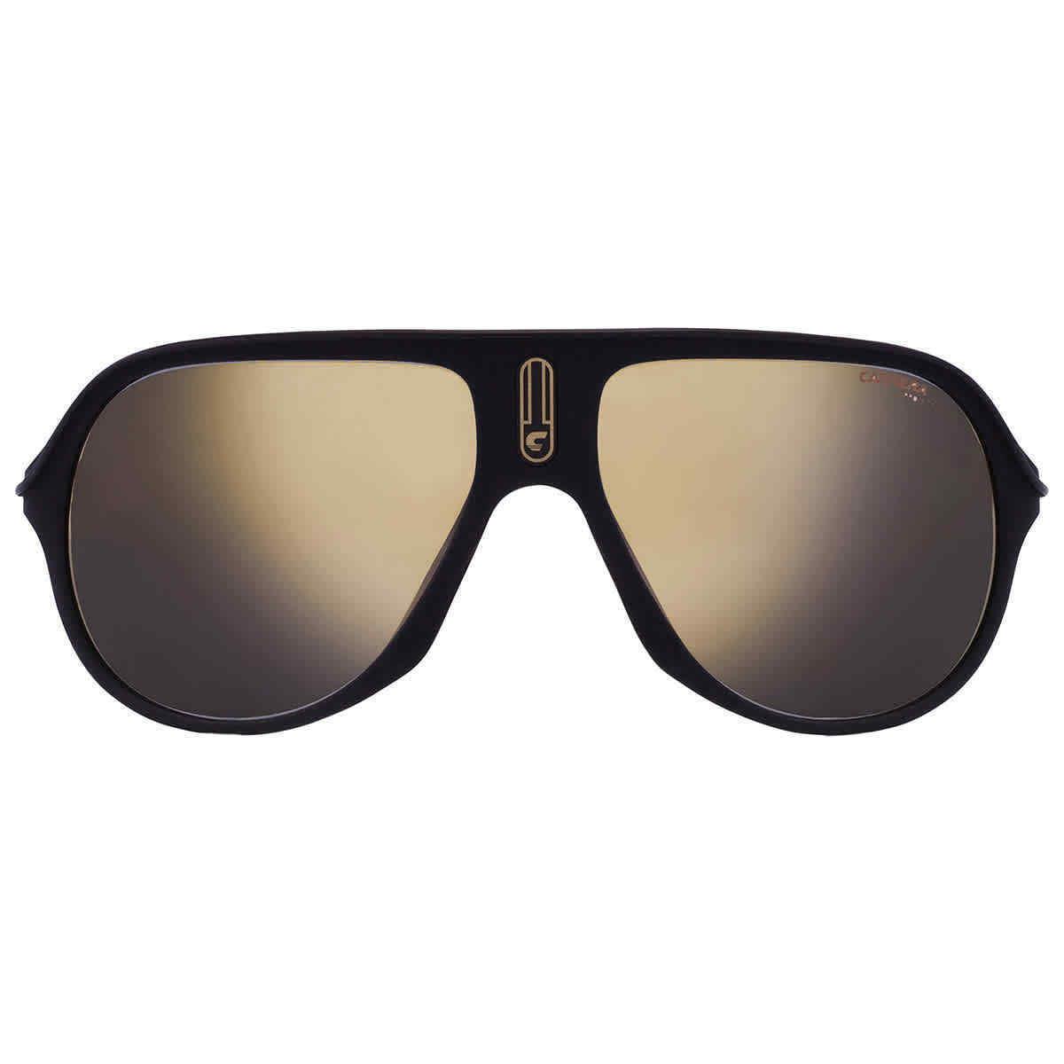 Carrera Gold Mirror Navigator Unisex Sunglasses Safari 65/N 0003/JO 62 - Frame: Black, Lens: Gold