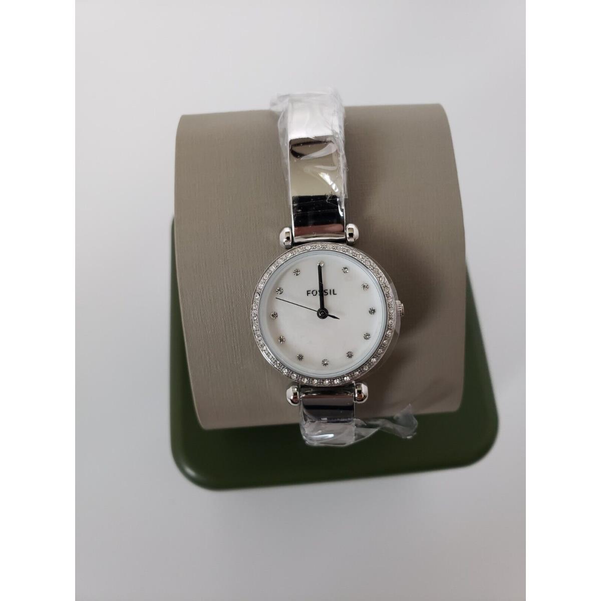 Fossil Women`s Tillie Mini Three-hand Stainless Steel Mop Dial Watch BQ3893