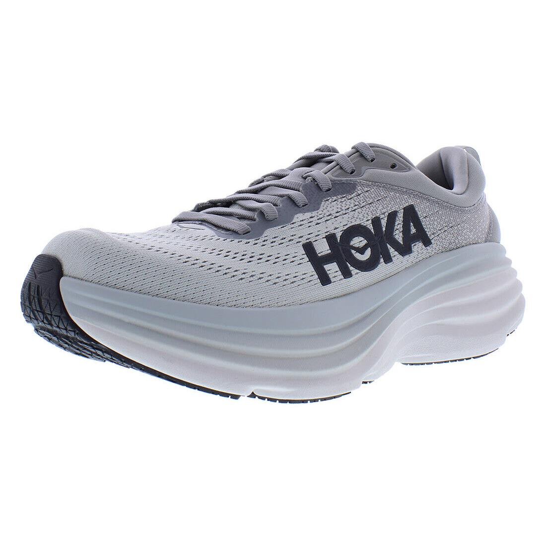 Hoka One One Bondi 8 Mens Shoes - Sharkskin/Harbor Mist, Main: Multi-Colored