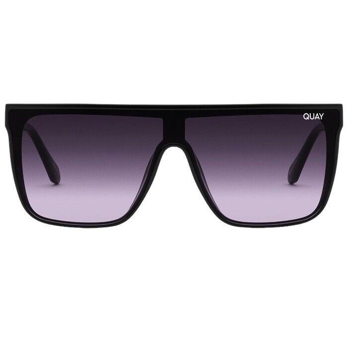 Quay Australia Nightfall Black Purple Fade Sunglasses Oversized Shield X-large