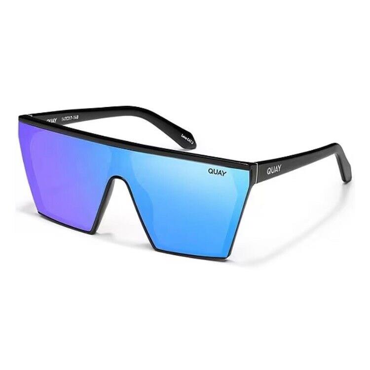 Quay Australia Unisex Spotlight 54mm Shield Sunglasses Black/blue Multi Festival