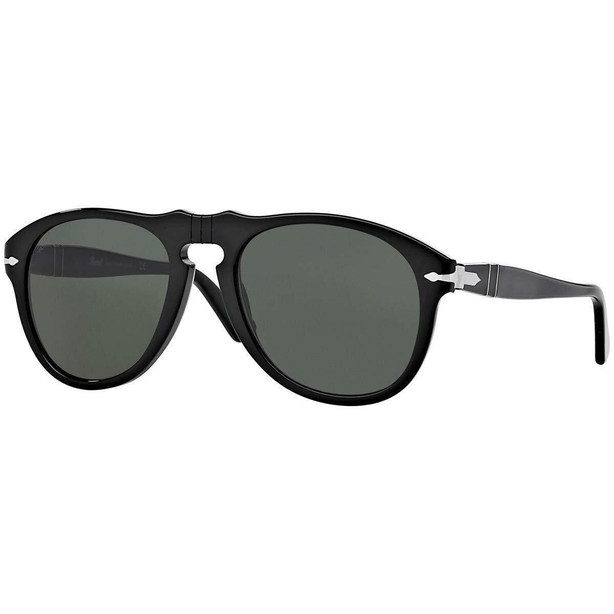 Persol Sunglasses PO 0649 95/31 54mm Black / Green Crystal Lens