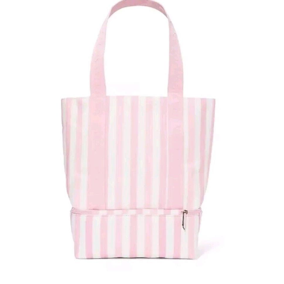 Victoria s Secret Cooler Bag/tote Iconic Pink/white Striped Beach Bag Tote