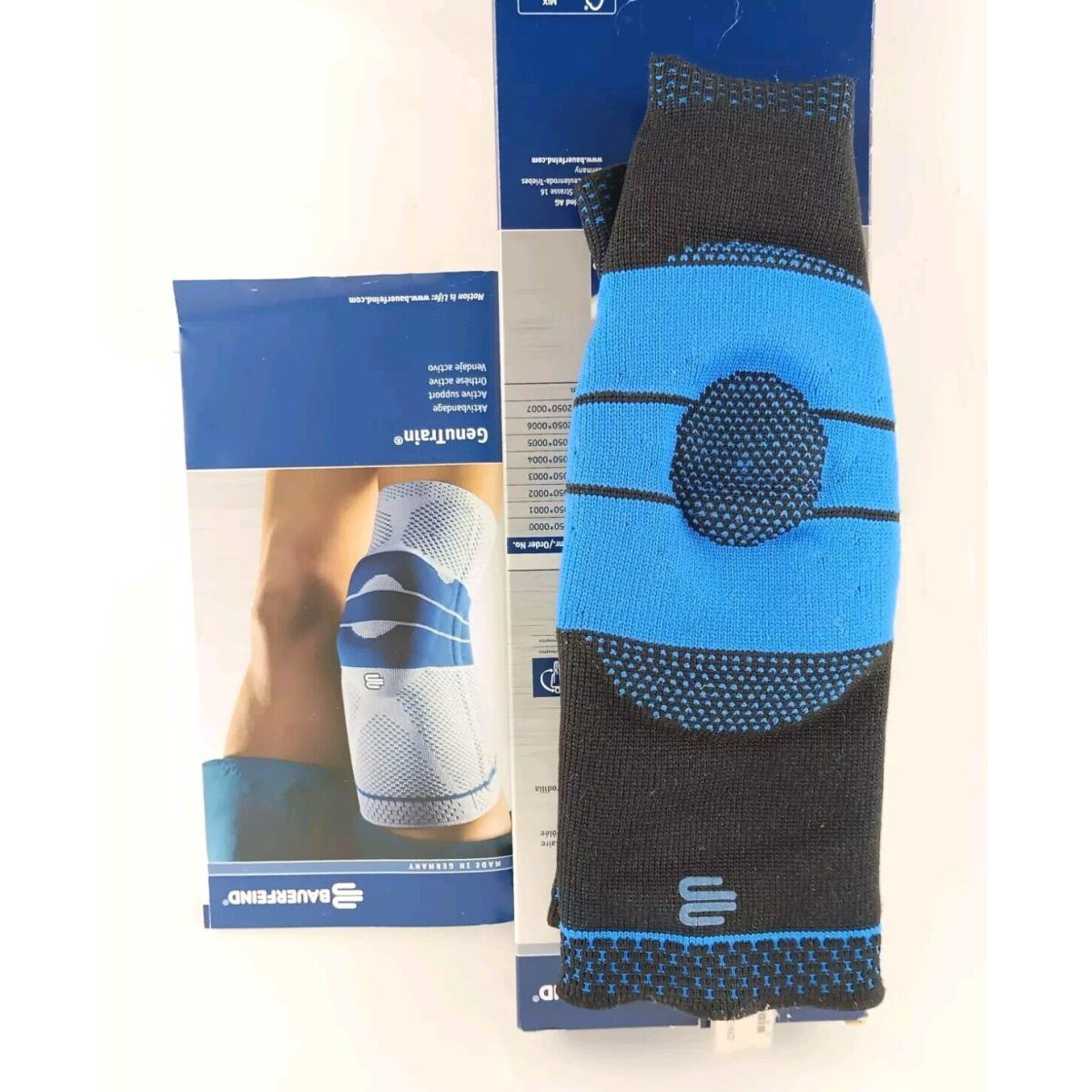 Bauerfeind Genutrain Size 1 Blue Knee Brace Patella Support Acl Meniscus Mcl