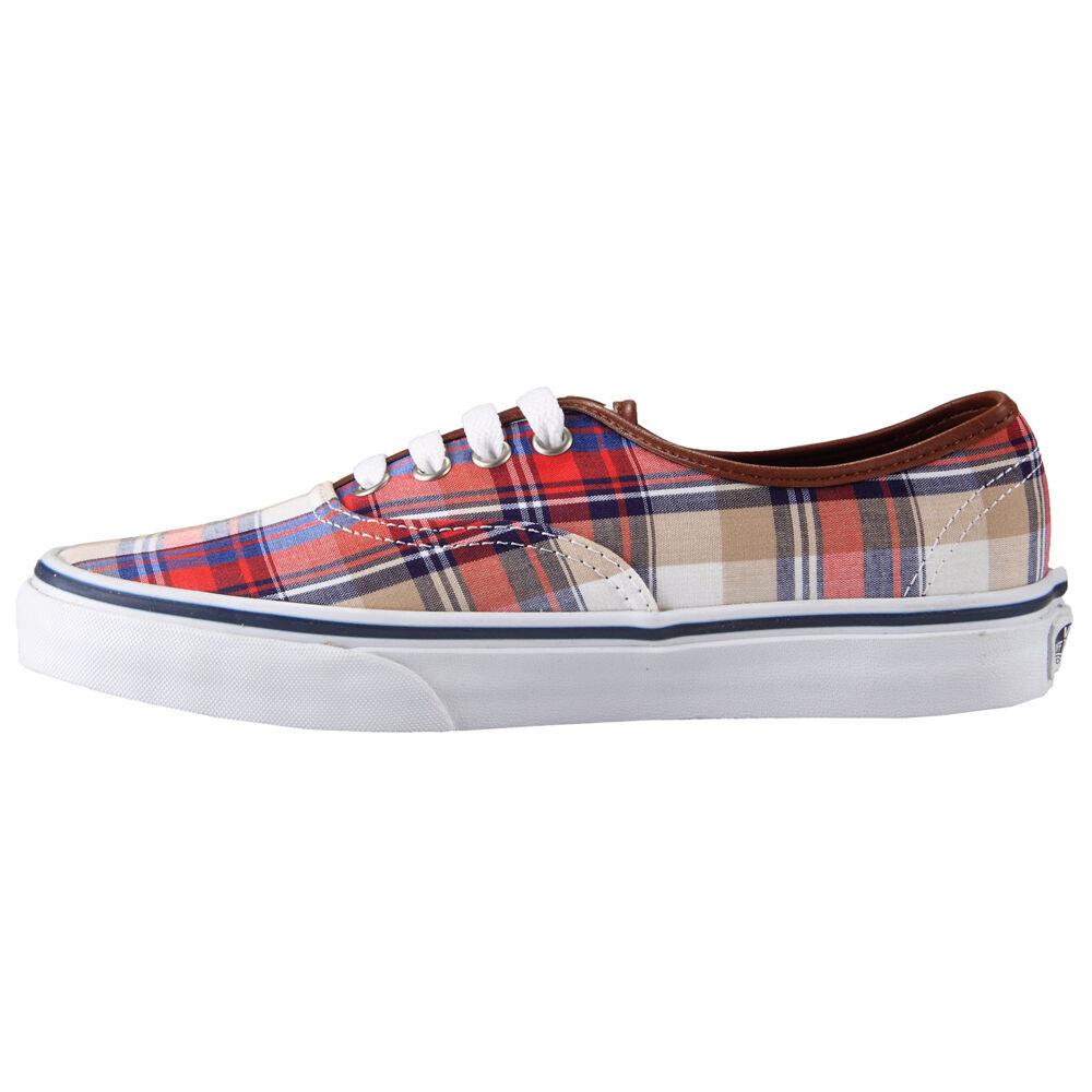 Vans Plaid Red Blue VN-0SCQ7O8 Mens Size 9.5 Skate Shoes