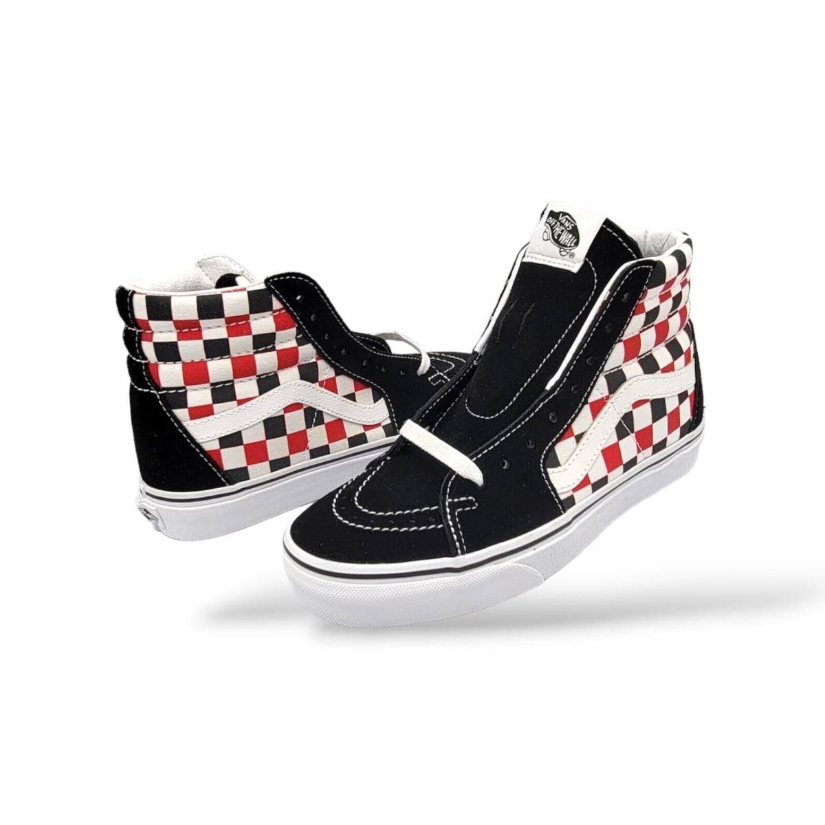 Vans SK8-Hi Skateboarding Checkerboard Blk/rcng Rd Men 5 M Usa Women 6.5 M Usa - Black