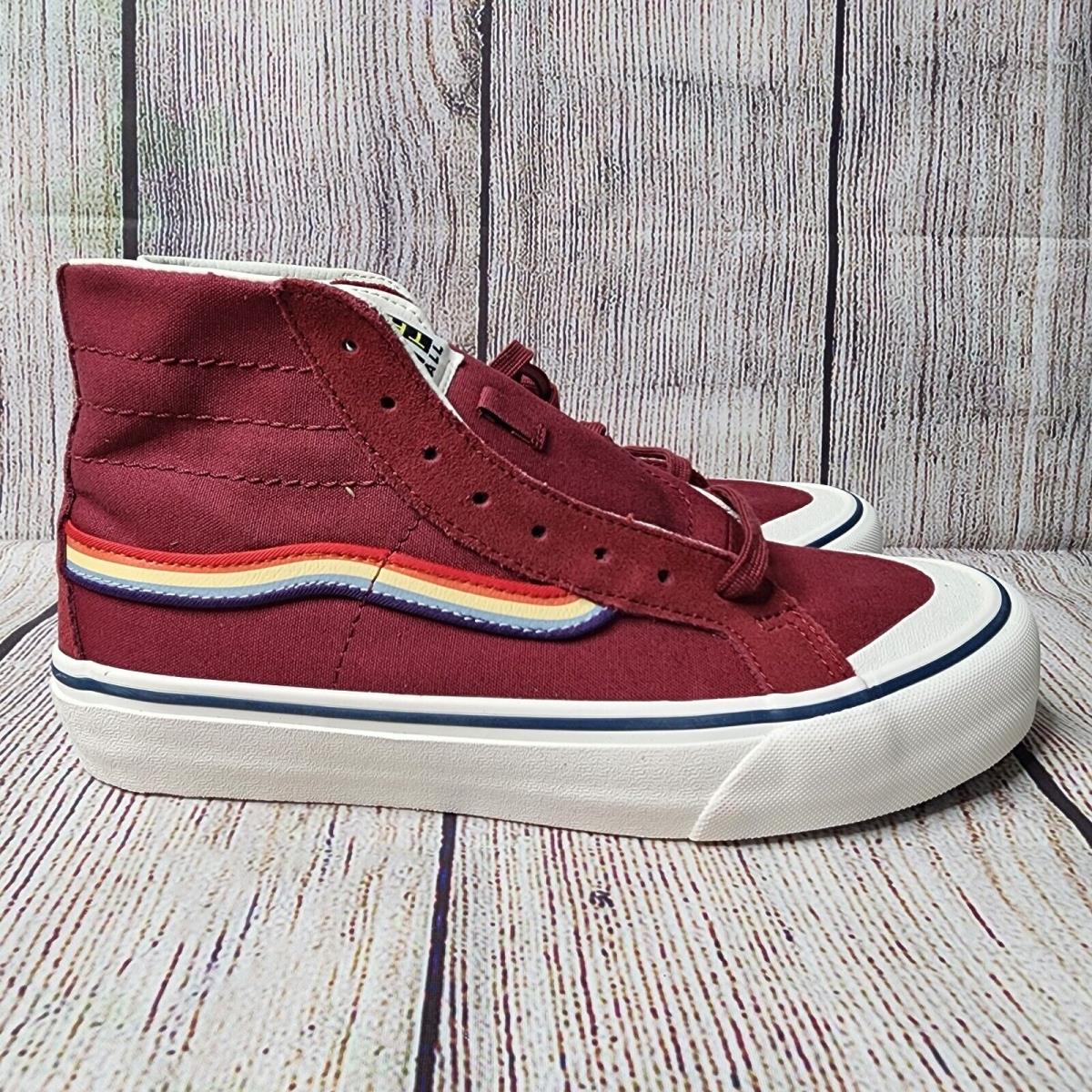 Vans Sk8 Hi 138 Decon Rad Rainbow Biking Red/marshmallow Men`s 7.5 / Women`s 9