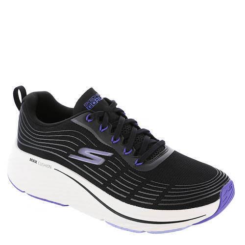 Womens Skechers Performance Max Cushioning Elite 2.0 Black Purple Mesh Shoes - Black