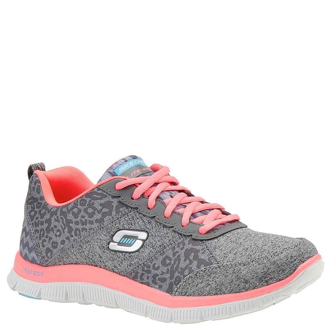 Womens Skechers Flex Appeal Tribeca Sneakers - Gray