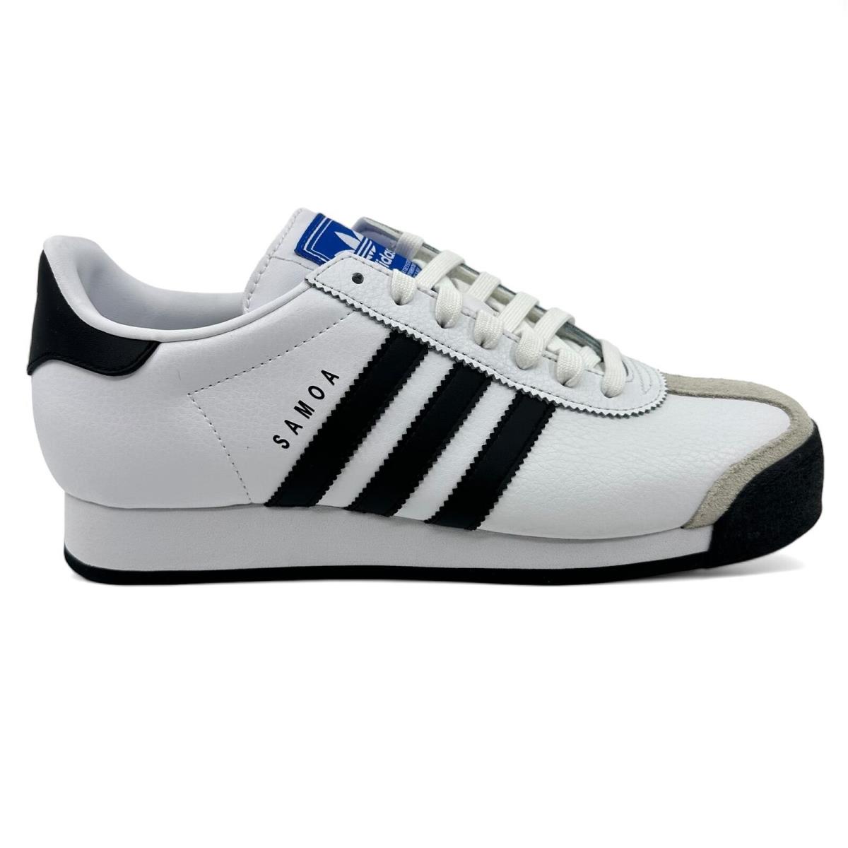 Adidas Samoa White Black Mens Athletic Sneakers - White, Manufacturer: White Black