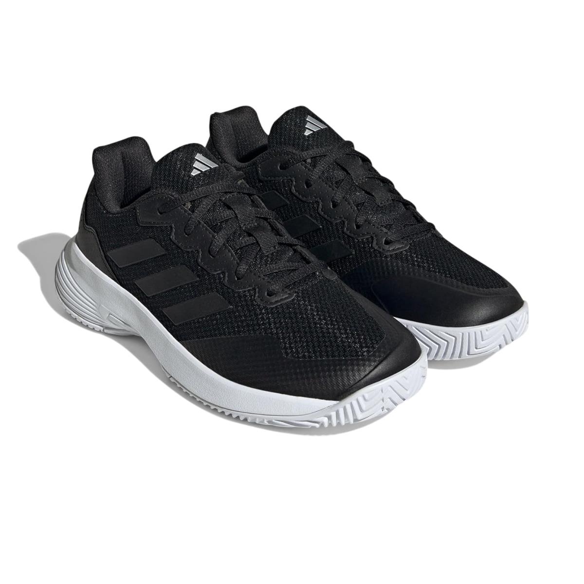 Woman`s Sneakers Athletic Shoes Adidas Gamecourt 2 W - Black/Black/Silver Metallic