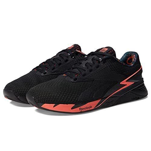 Reebok Unisex Nano X3 Cross Trainer Black/orange Flare/pure Grey 14 US Men