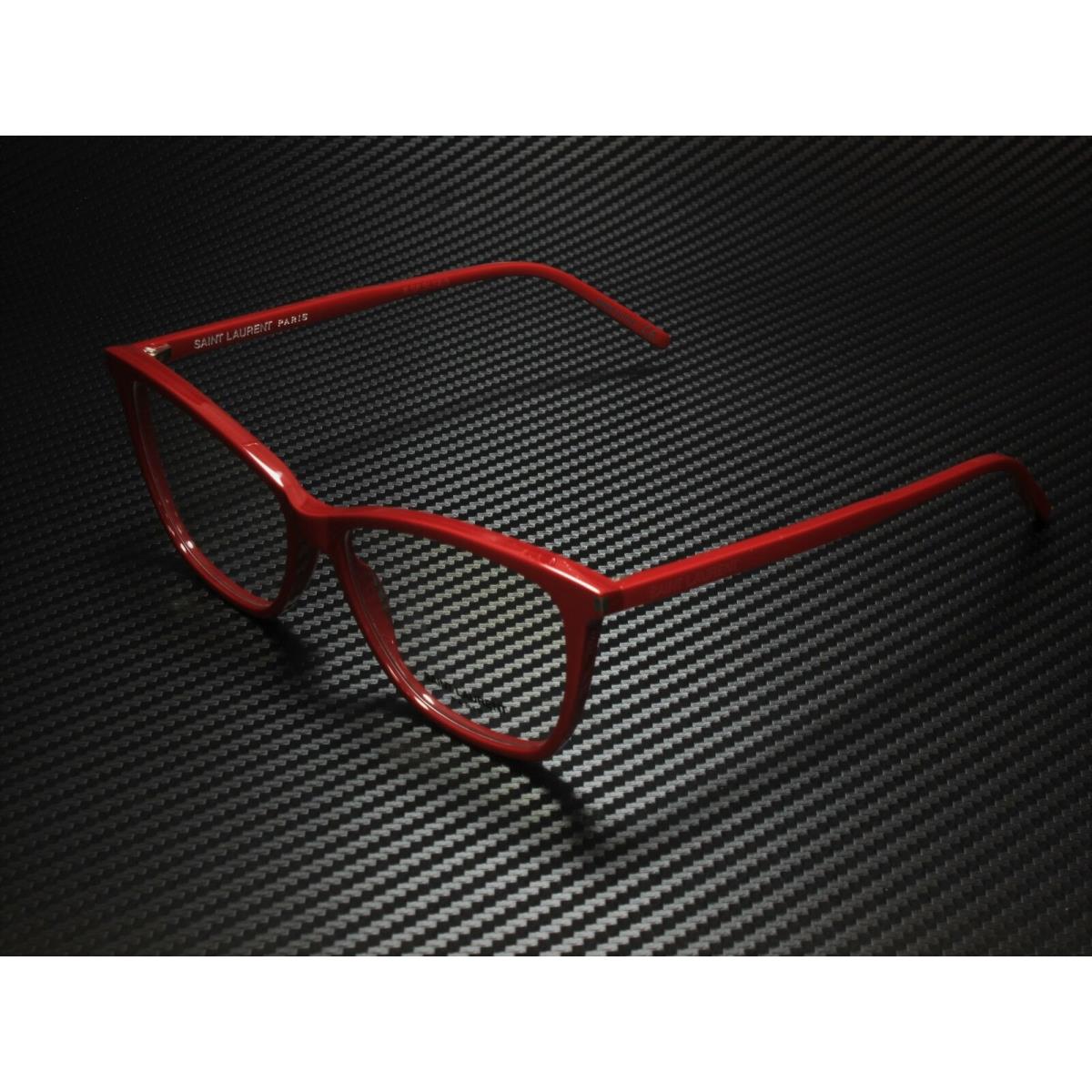 Saint Laurent Ysl 259 003 Cat Eye Red Shiny Demo Lens 53 mm Women`s Eyeglasses