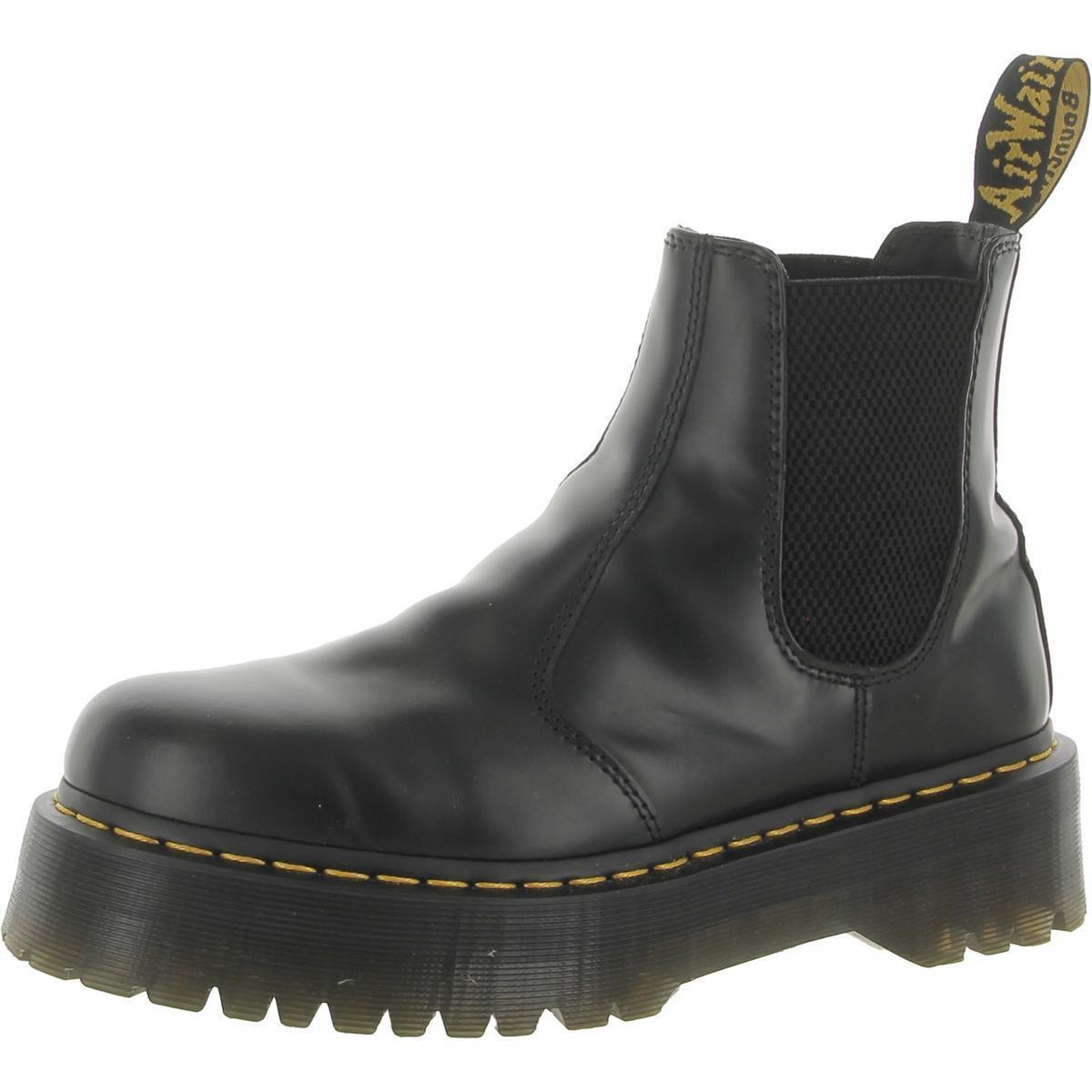 Dr. Martens Womens Quad Black Ankle Boots Shoes 10 Medium B M Bhfo 7799