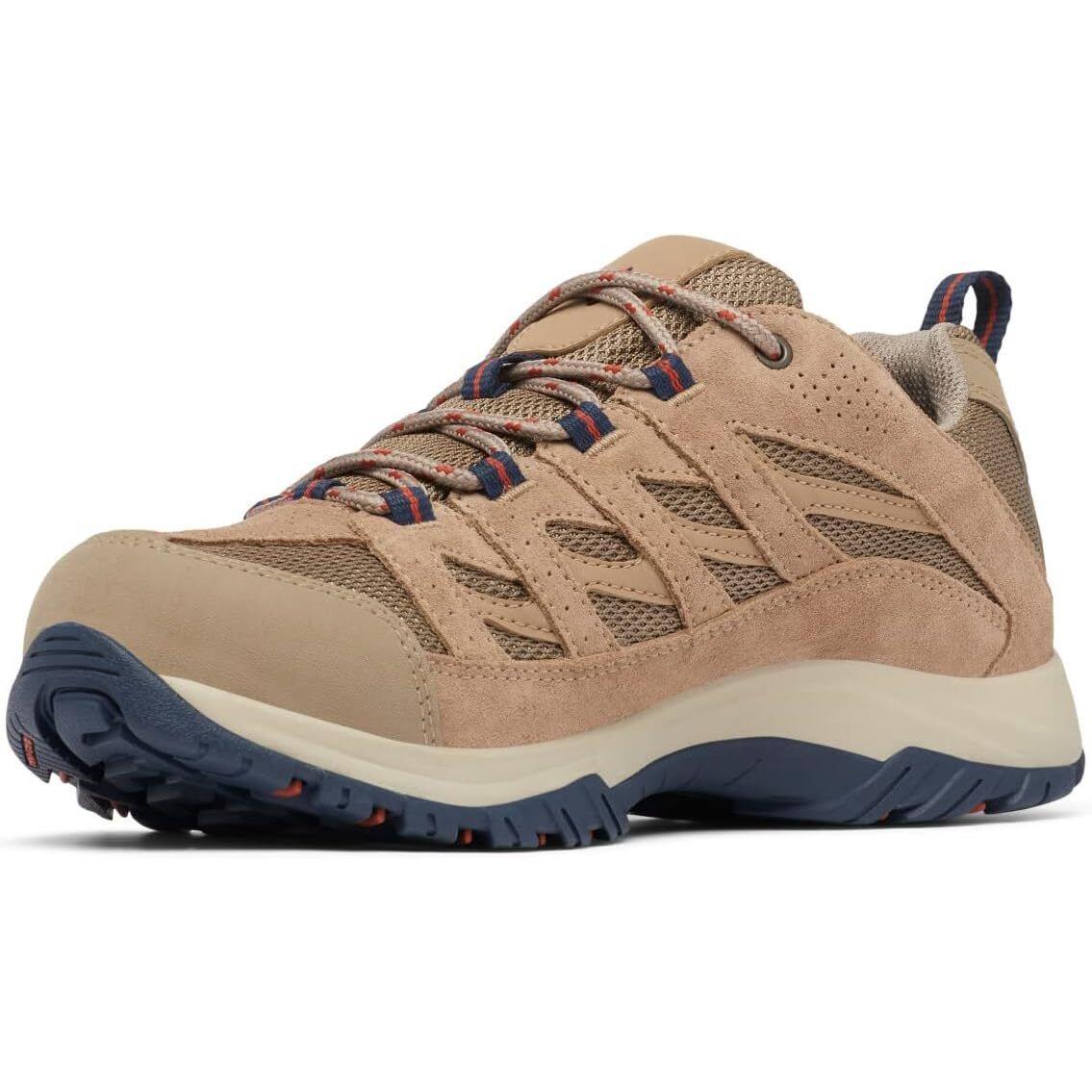 Columbia Men`s Crestwood Waterproof Hiking Shoes Ash Brown, Warp Red