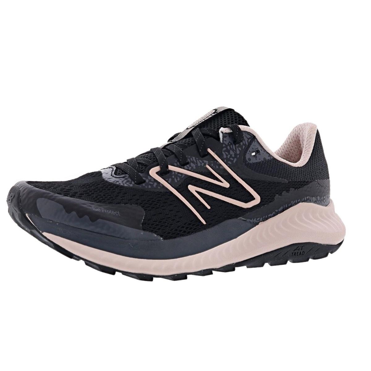 New Balance Women`s WTNTRLB5 Dynasoft Nitrel v5 Wide Width Trail Running Shoes - BLACK / PINK SAND