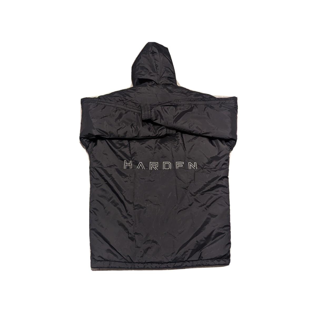 James Harden Adidas Parka Hoodie Black Men s Size L Jacket Full Zip HB5422