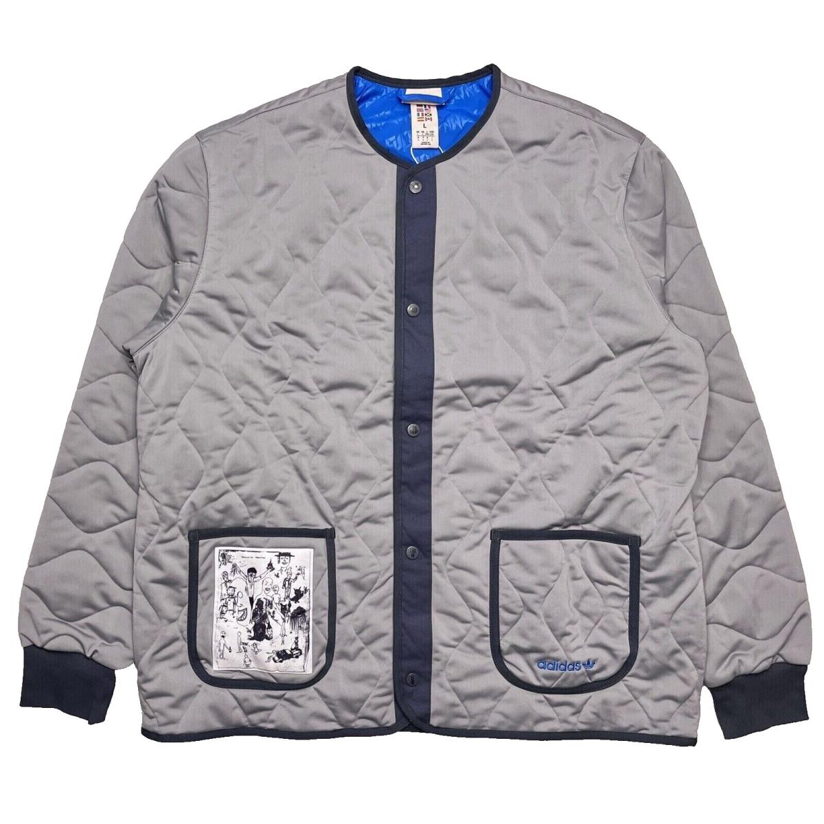 Adidas x FA Liner Jacket FT7967 Grey/blue Men`s Large L