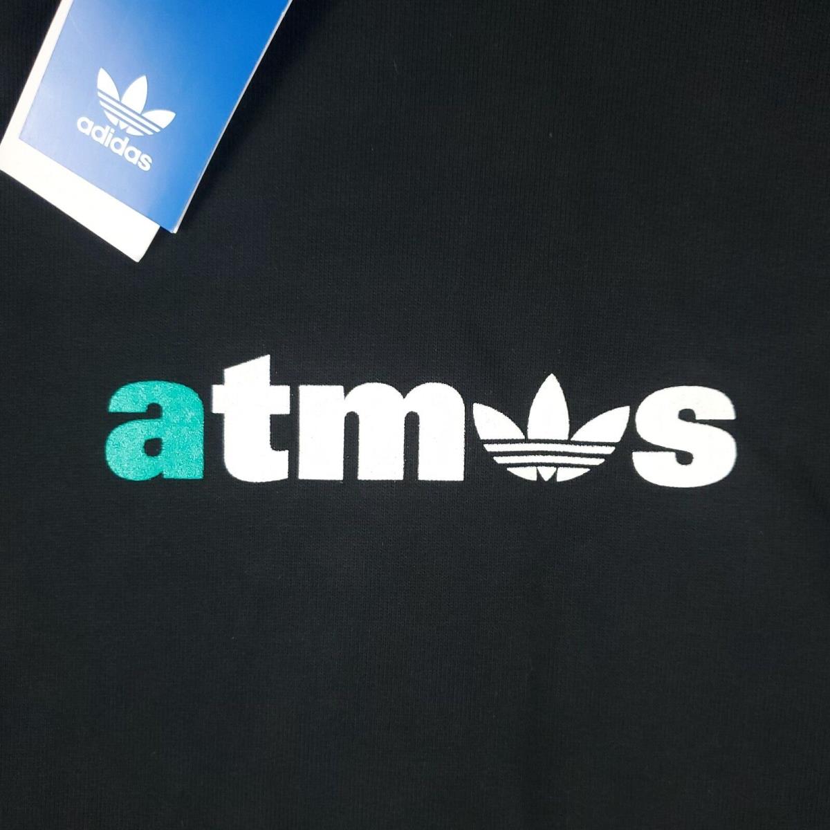 Adidas X Atmos Sweater Mens Large Black Rare Japan Pullover Hoodie Sweatshirt