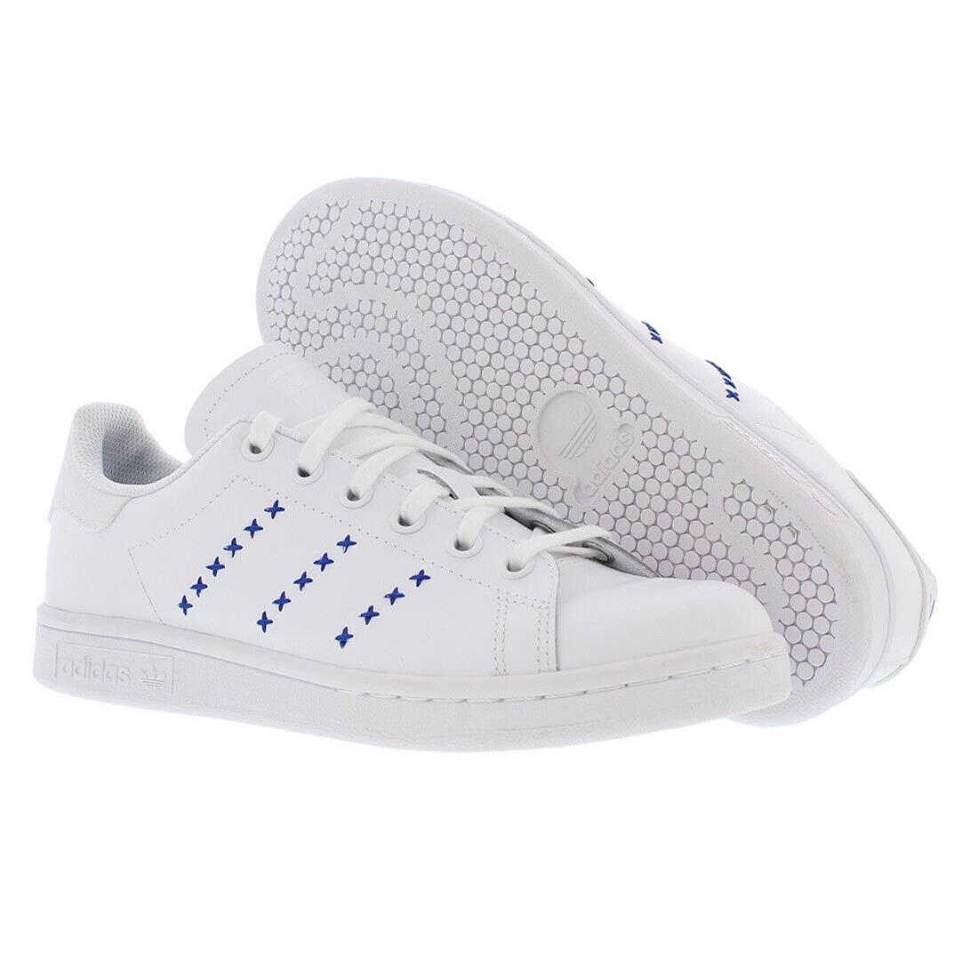 Adidas Stan Smith Boys Shoes Size 5 Color: White/blue - White/Blue, Main: White